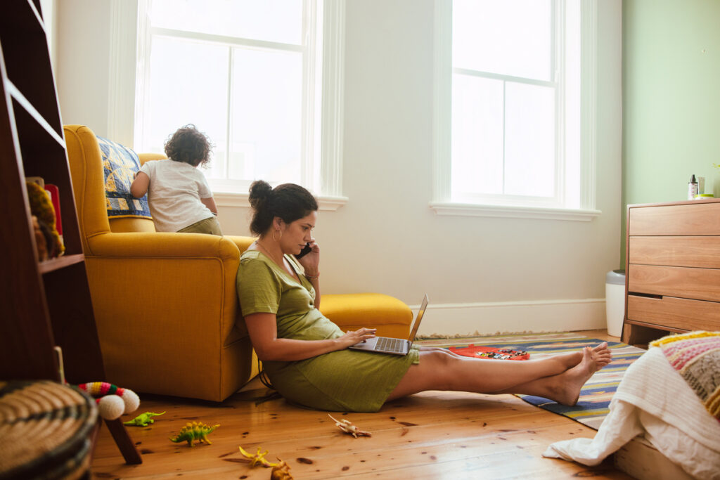 La garde d&rsquo;enfants et  télétravail