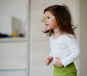 baby girl being angry