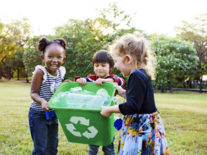 group of kids school volunteer charity environment
