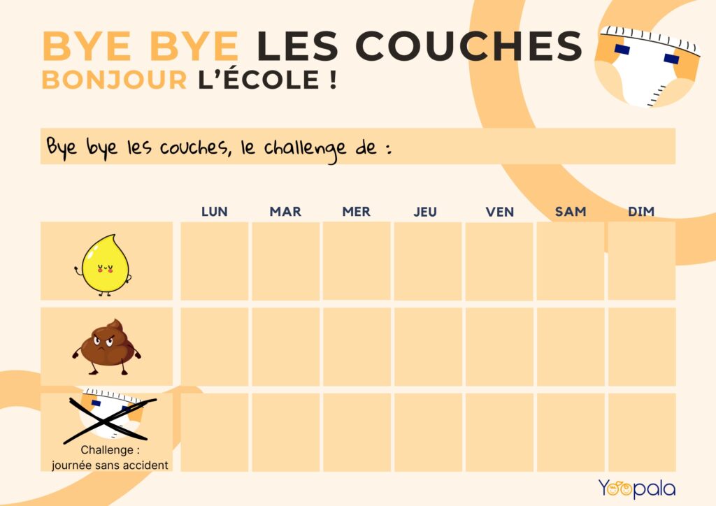 white and blue diaper potty training reward chart