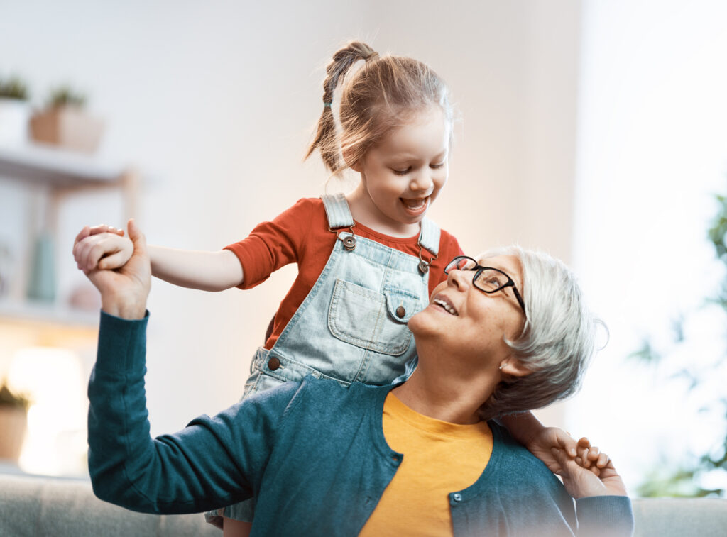 girl and her grandmother